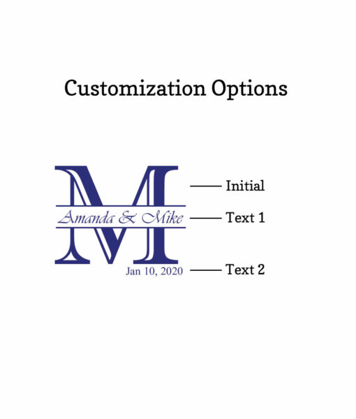 initial monogram customization options