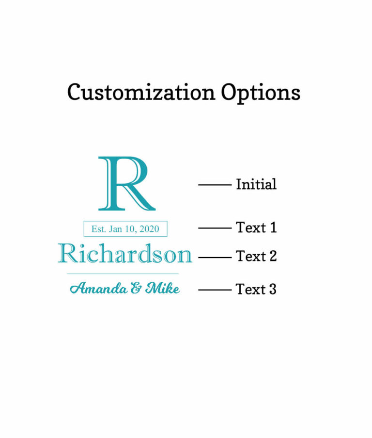 Personalized 9 oz. Stemless Wine Glass Last Name FREE Rush