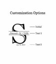 initial monogram customization options