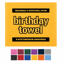 50th birthday party favors rally towel
