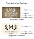 antler monogram match box customization options