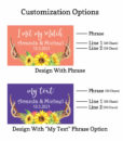 antler sunflower match box customization options