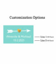 arrow with heart match box customization options