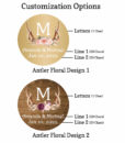floral antler monogram customization options