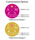 floral tribal arrows monograms customization options