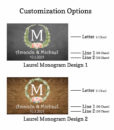 laurel floral monogram match box customization options