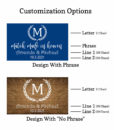 laurel monogram matchbox customization options
