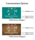 tribal arrows monograms match boxes customization options