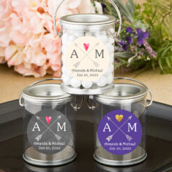 tribal arrows monograms silver paint cans