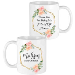 flowers bridesmaid mugs