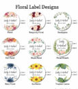 floral label desigs