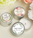 candle wedding favors floral