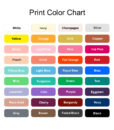 screen print color options