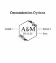 2 initials monogram customization options