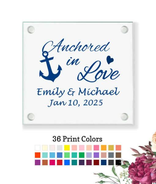 anchored in love coasters