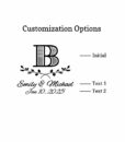 leaf monogram customization option