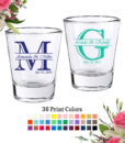 initial monogram personalized shot glasses