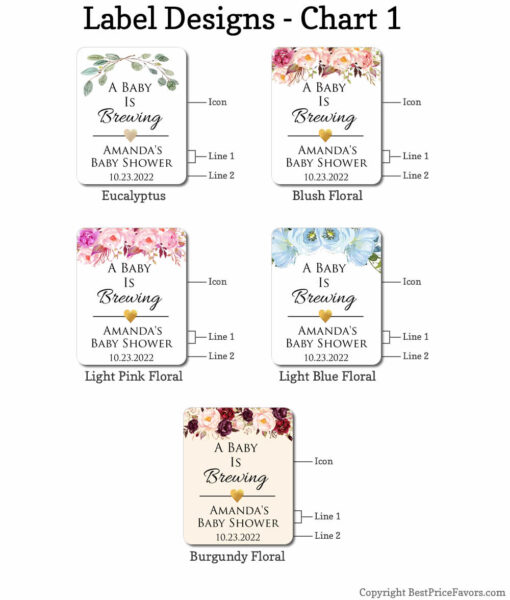 baby shower tea bag favors design chart 1