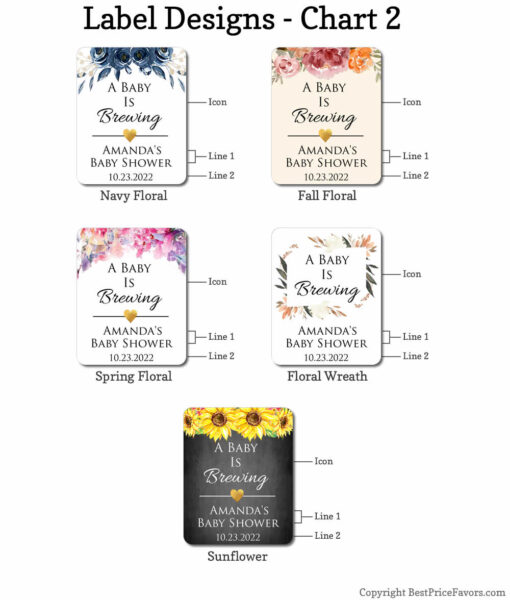 baby shower tea bag favors design chart 2
