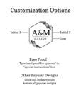 2 initials monogram customization options free proof