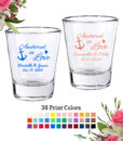 anchored in love shot glass