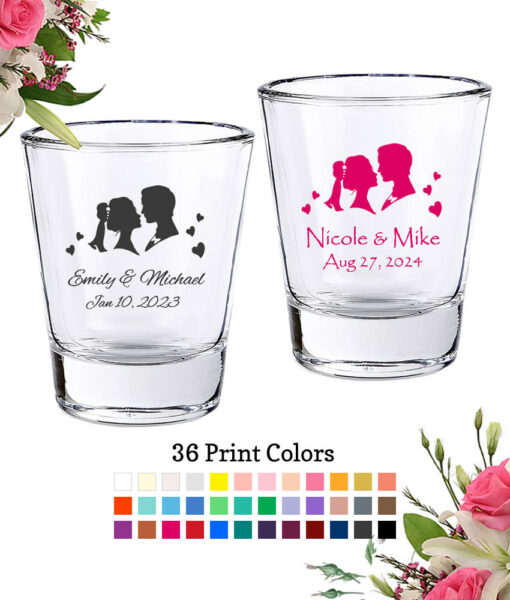 couple wedding shot glasses