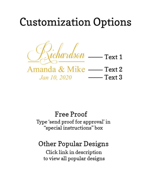 last name script customization options free proof