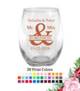 mr & mrs name wine glasses