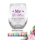 mr & mrs wedding wine glasses