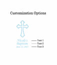 baptism favors cross customization options