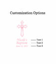 baptism favors cross outline customization options