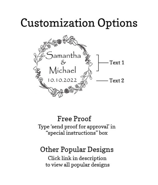 floral wreath customization options free proof