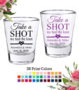 take a shot we tied the knot shot glass