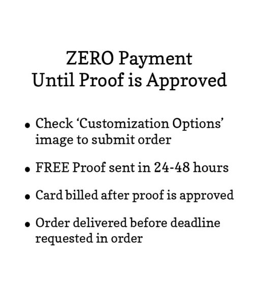 zero payment until proof is approved