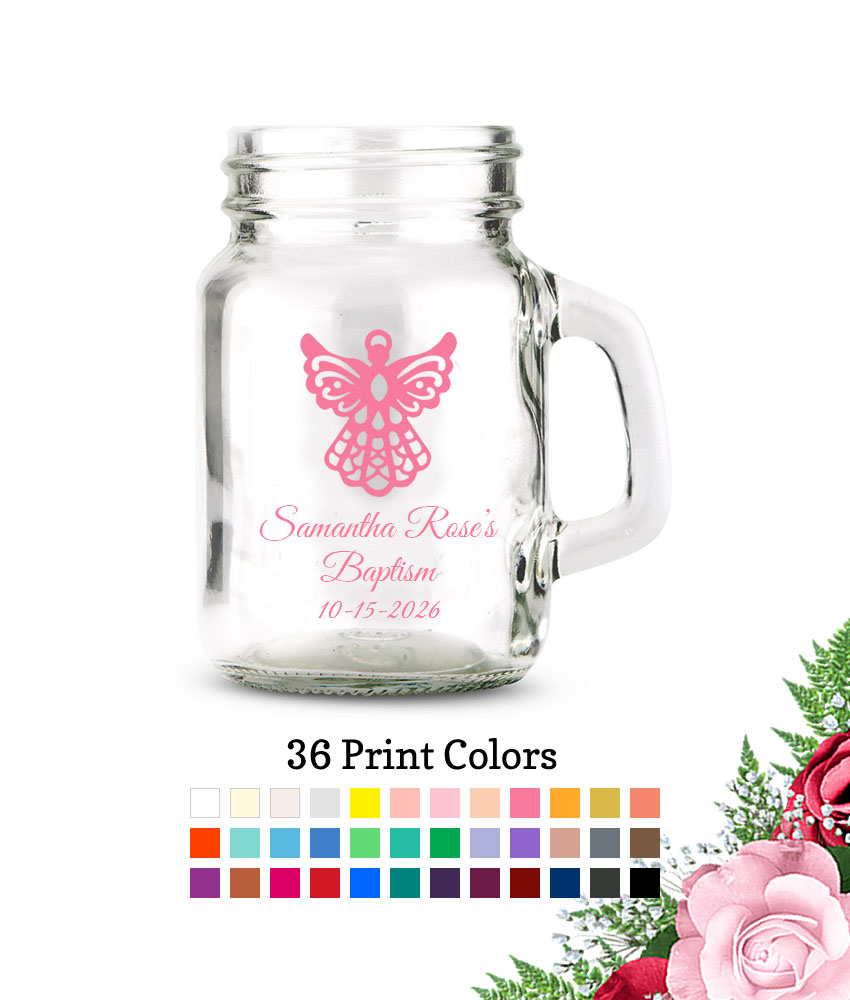angel butterfly small mason jars