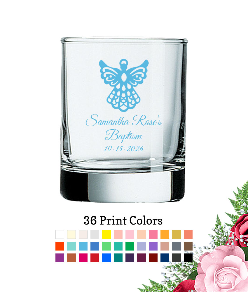 angel butterfly votive shot glass