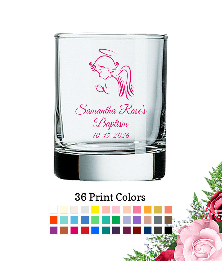 baby angel votive shot glass