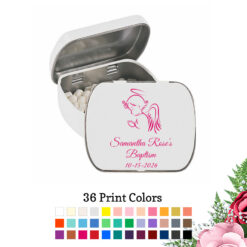 baby angel white mint tin
