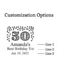 50 birthday glitter customization options
