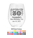 50 glitter plastic wine glasses