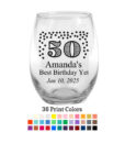 50 glitter custom wine glasses