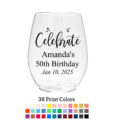 celebrate plastic wine glasses