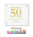 cheers to 50 years coaster customization