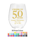 cheers to 50 years plastic wine glasses