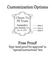 cheers to 50 years scroll customization option free proofs