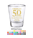 cheers to 50 years shot glass