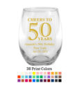 cheers to 50 years wine glasses