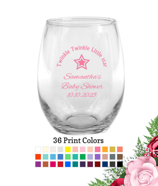 twinkle twinkle little star wine glasses