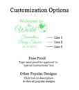 welcome to the world customization free proof