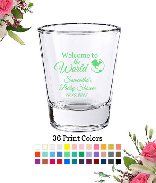 welcome to the world shot glasses